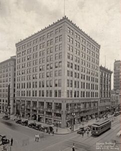 Historic image of the Illinois Building, soon to be a new InterContinental Hotel
